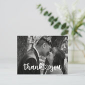 Simple Wedding Thank You Card Postkarte (Stehend Vorderseite)