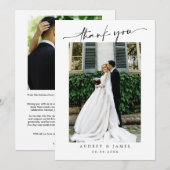 Simple Wedding Thank You Message Dankeskarte (Vorne/Hinten)