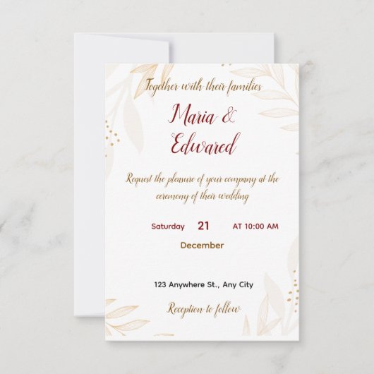 Simple Weeding Invitation Dankeskarte (Vorderseite)