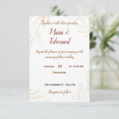 Simple Weeding Invitation Dankeskarte (Stehend Vorderseite)