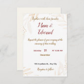 Simple Weeding Invitation Dankeskarte (Vorne/Hinten)
