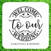 SIMPLE WELCOME WEDDING  RECHTECKIGER PAPPUNTERSETZER