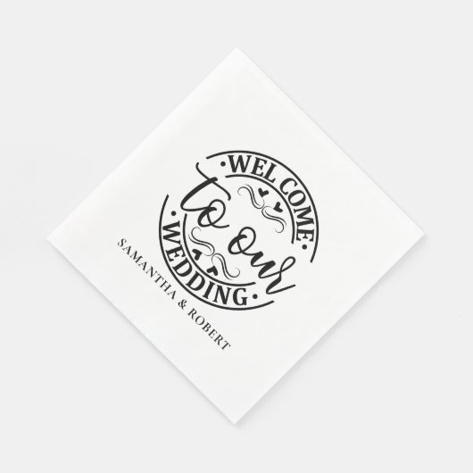 SIMPLE WELCOME WEDDING  SERVIETTE (Ecke)