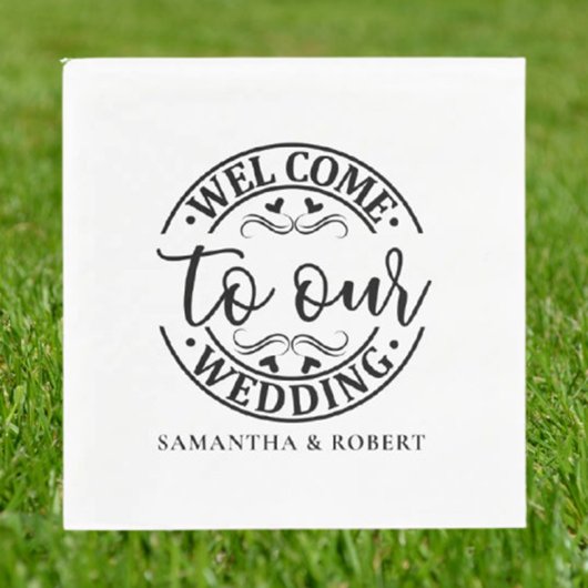 SIMPLE WELCOME WEDDING  SERVIETTE