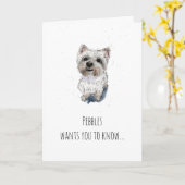 Simple Westie West Highland Terrier Vatertag Karte (Gelbe Blume)