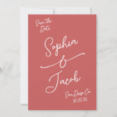Simple Whimsical Hand Drawn Save the Date QR Code (Vorderseite)