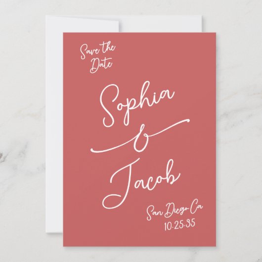 Simple Whimsical Hand Drawn Save the Date QR Code (Vorderseite)
