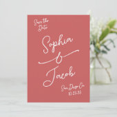 Simple Whimsical Hand Drawn Save the Date QR Code (Stehend Vorderseite)