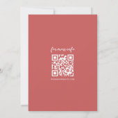 Simple Whimsical Hand Drawn Save the Date QR Code (Rückseite)