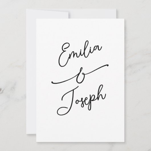 Simple Whimsical Handwritten Save the Date Wedding (Vorderseite)