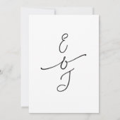 Simple Whimsical Handwritten Wedding Photo Einladung (Rückseite)