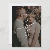 Simple Whimsical Handwritten Wedding Photo Einladung (Vorderseite)