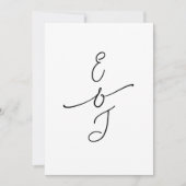 Simple Whimsical Handwritten Wedding Photo Einladung (Vorderseite)