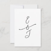 Simple Whimsical Handwritten Wedding RSVP Reply Karte (Rückseite)