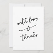 Simple Whimsical Love and Thanks Handwritten Dankeskarte (Vorderseite)