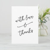 Simple Whimsical Love and Thanks Handwritten Dankeskarte (Stehend Vorderseite)