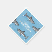 Simple Whimsical Pool Party Haie Blauer Ozean Serviette (Ecke)