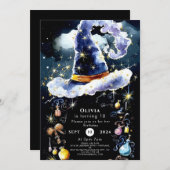 Simple Whimsy Custom Wizard Geburtstag Einladung (Vorne/Hinten)