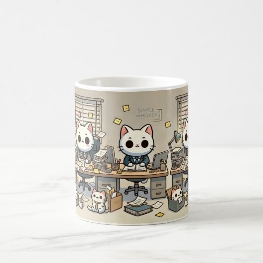 Simple Whiskers Office Chaos-Tasse Kaffeetasse (Mittel)