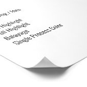 Simple White Blue Preislisten Poster (Ecke)