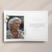 Simple White Calla Lily Eucalyptus Sympathy Dankeskarte