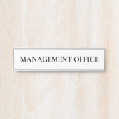 Simple White Classic Management Office Türschild (Vorderseite )