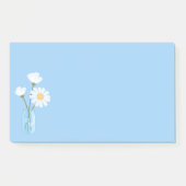 Simple White Daisies Mason Jar Hearts Bouquet Post-it Klebezettel (Vorderseite)