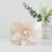 Simple White Floral Wedding Vielen Dank Postkarte (Stehend Vorderseite)