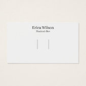 Simple White Hair Bow Clip Barrette Display card (Vorderseite)