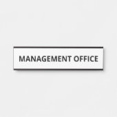 Simple White Management Office Türschild (Vorderseite )