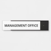 Simple White Management Office Türschild (Vorderseite )