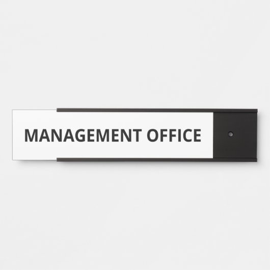 Simple White Management Office Türschild (Vorderseite )