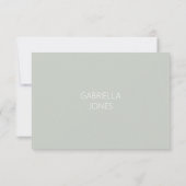 Simple white mint green spring floral Bridesmaid Einladung (Rückseite)