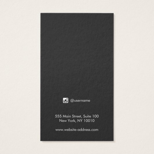 Simple White Modern Long Earring Display Card (Rückseite)