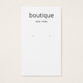 Simple White Modern Long Earring Display Card (Vorderseite)