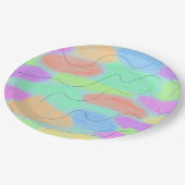 simple white serving plate pappteller (Schrägansicht)