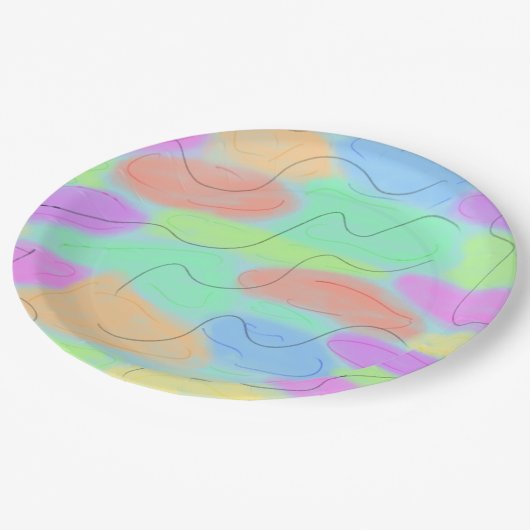 simple white serving plate pappteller (Schrägansicht)