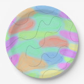 simple white serving plate pappteller (Vorderseite)