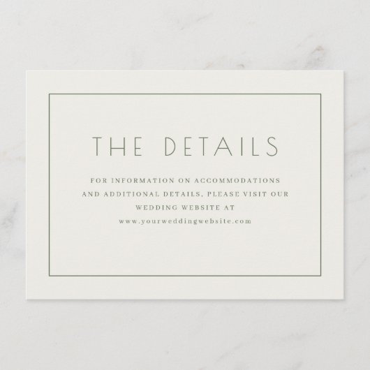 Simple White Text Box Begleitkarte (Vorderseite)