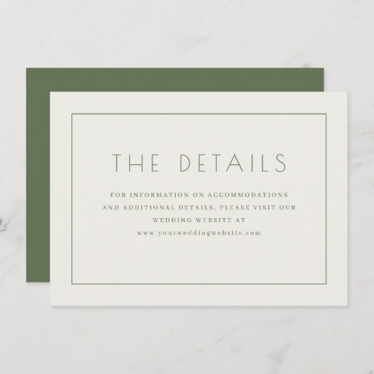 Simple White Text Box Begleitkarte (Vorne/Hinten)