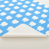 Simple White Tooth with Light Blue Pattern – Clean Sherpadecke (3/4)