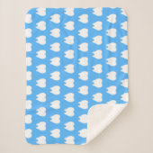 Simple White Tooth with Light Blue Pattern – Clean Sherpadecke (Vorderseite)