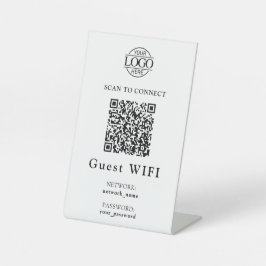 Simple Wifi Password &  Network | Business QR Code Sockelschild