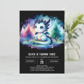 Simple Wild Dragon Birthday Einladung (Stehend Vorderseite)