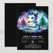 Simple Wild Dragon Birthday Einladung (Vorne/Hinten)