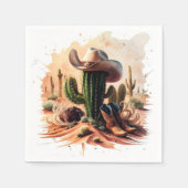 Simple Wild West Cowboy Birthday Serviette (Vorderseite)