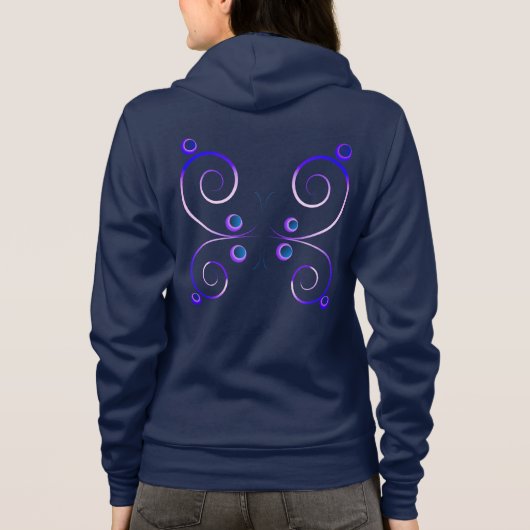 simple wings butterfly hoodie (Rückseite)