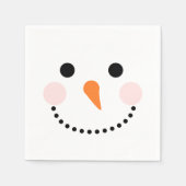Simple Winter Snowman Face Serviette (Vorderseite)