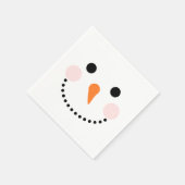 Simple Winter Snowman Face Serviette (Ecke)