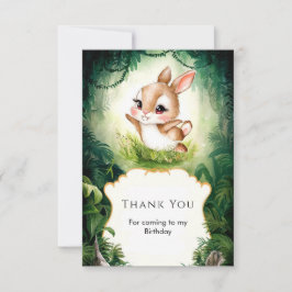 Simple Woodland Bunny Birthday Dankeskarte